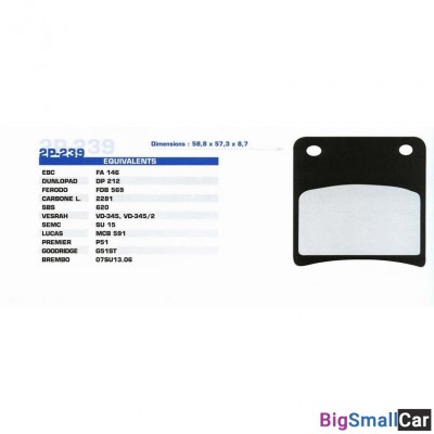 Тормозные колодки Nissin 2P-239NS - купить Городке 2