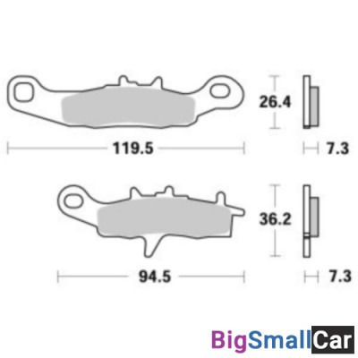 Тормозные колодки, задние Sinter / SBS 726CS - купить Городке 2