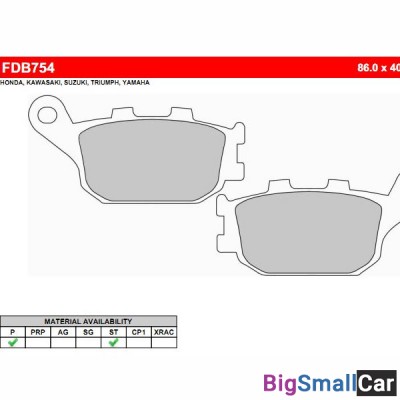 Тормозные колодки FERODO FDB754P - купить Городке 2