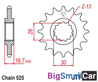 Звезда ведущая JT JTF1370.16RB - купить Городке 2