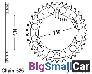 Звезда ведомая JT JTR1307.44 (JTR1307.44) - купить Городке 2
