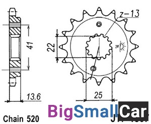 Звезда ведущая JT JTF1307.15RB - купить Городке 2