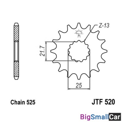 Звезда ведущая JT JTF520.14RB - купить Городке 2