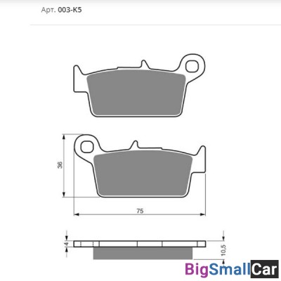 Тормозные колодки GOLDfren K5 003 20974 - купить Городке 2