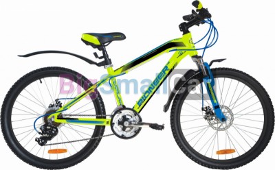 Горные велосипеды PIONEER SAMURAI 24 AL/13 green-blue-black - купить Городке 2