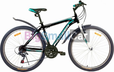 Дорожные велосипеды PIONEER TOWN 27,5/17 black-white-mint - купить Городке 2